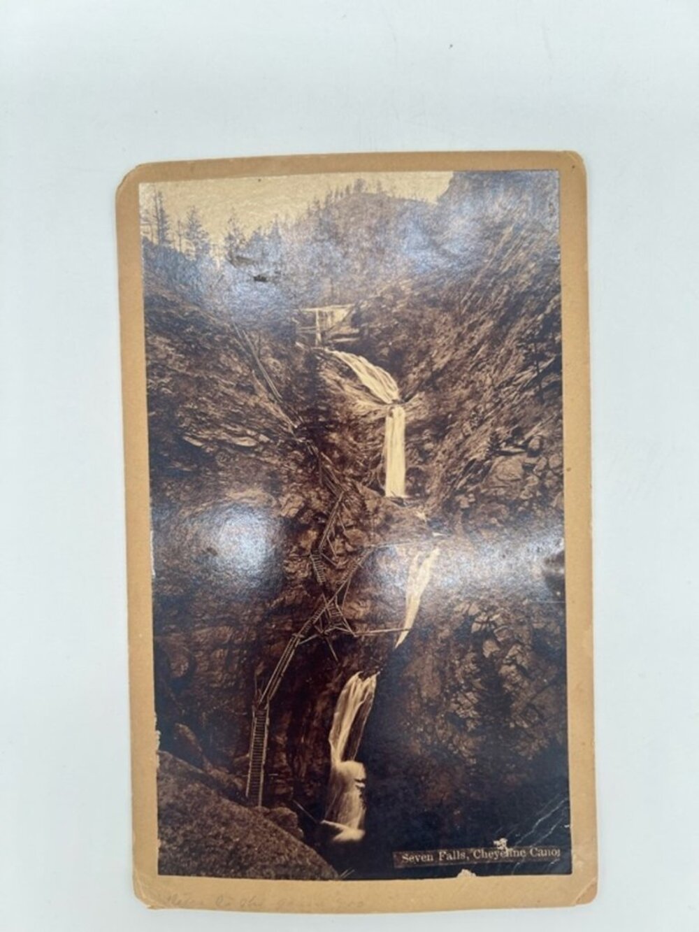 Antique Seven Falls Cheyenne Canyon Colorado Card